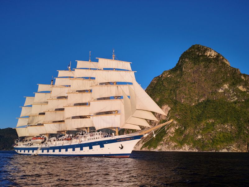 Royal Clipper in St Lucia