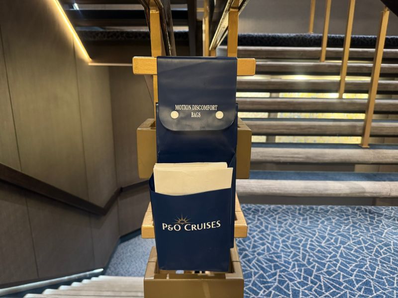 seasickness bags on Britannia