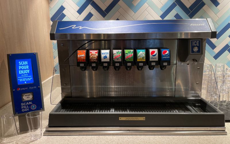 self-service soda machine