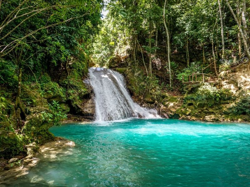 Caribbean waterfall