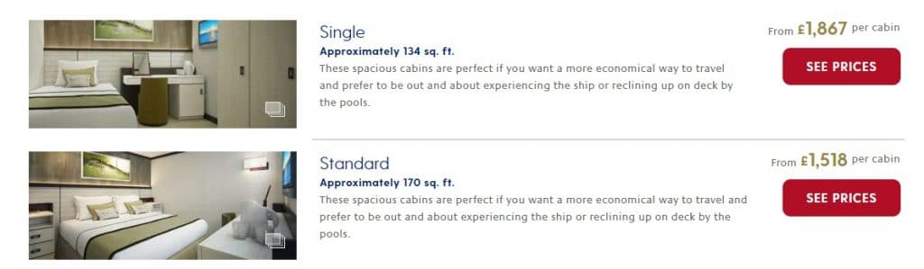 Single vs Double occupancy room prices