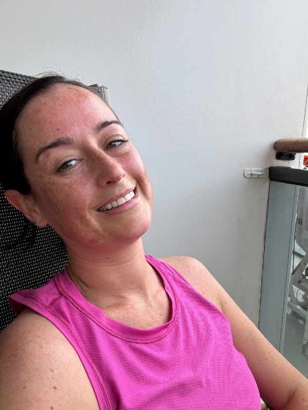 Me, sweaty after a run