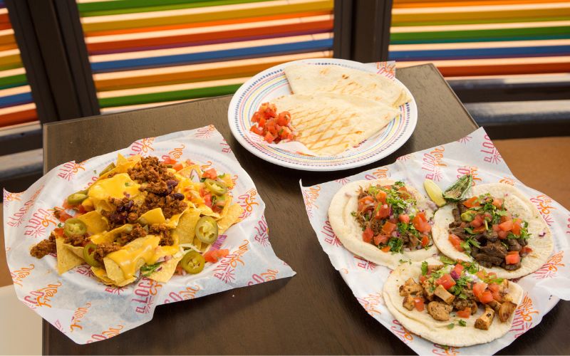 Food served by El Loco Fresh