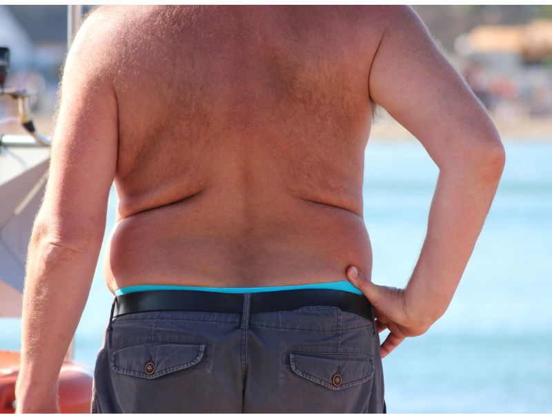 topless man on a cruise ship