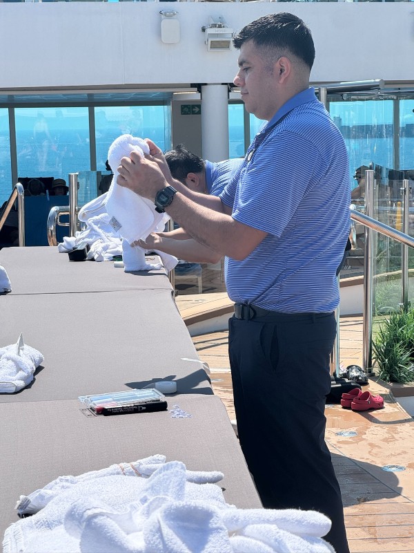 towel animal expert on a cruise